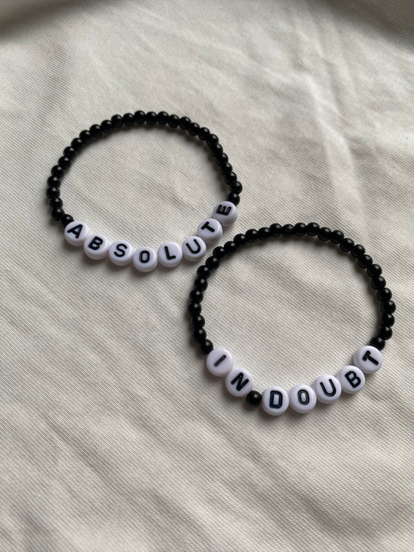 Absolute in doubt matching bracelets / LIl peep